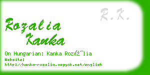 rozalia kanka business card